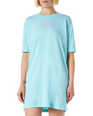 Love Moschino Abito a iche Corte a T Dress - Blu