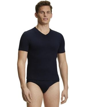 FALKE Unterwäsche Daily Comfort Multipack V Neck M S/s Ts Baumwolle atmungsaktiv 2 Stück - Blau