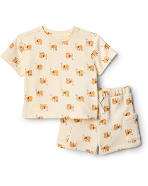 Amazon Essentials X Sofia Grainge Conjunto de Camiseta y Pantalones de Corte Estándar Niño - Neutro