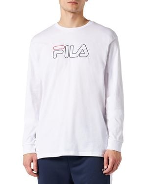 Fila Sogndal Maglietta a iche Lunghe - Bianco