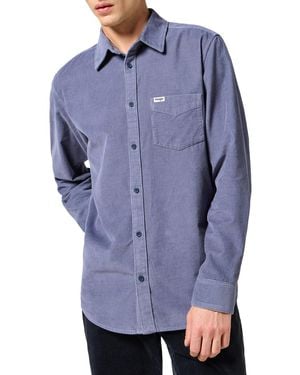 Wrangler 1 X Corduroy T-shirt Undershirt - Blue