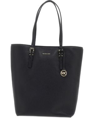 Michael Kors Lg Ns Tote Hand Bag - Black