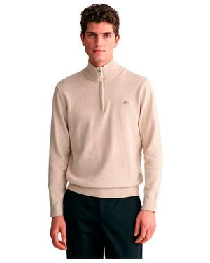 GANT Classic Cotton Halfzip Maglione - Rosa