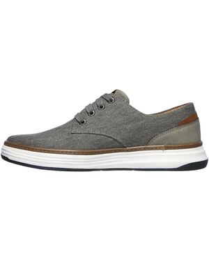 Skechers Ederson Moreno Canvas Oxford Shoe - Gray