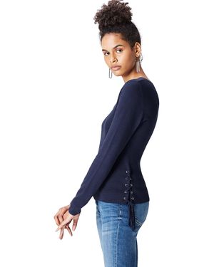 FIND Tie-Up Side Suéter para Mujer - Azul