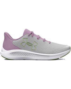 Under Armour Chaussures de Running Gris/Rose Charged Pursuit 3