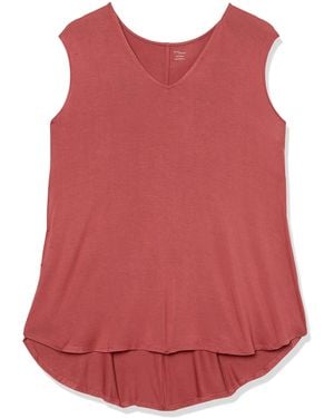 Amazon Essentials Jersey Standard-fit V-neck Tank Top - Red