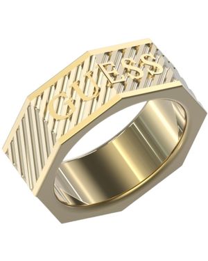 Bague GUESS Pour Femme En Acier Inoxydable Doré Avec Cristal - Modèle JUBR05379JWYG56 - Taille 56