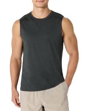Amazon Essentials Canotta Aderente in Tessuto Tecnico Elasticizzato Uomo - Blu