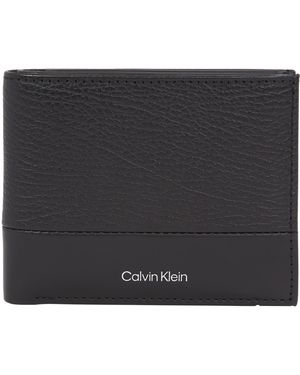Calvin Klein Cartera Hombre Subtle Mix Bifold de piel - Negro