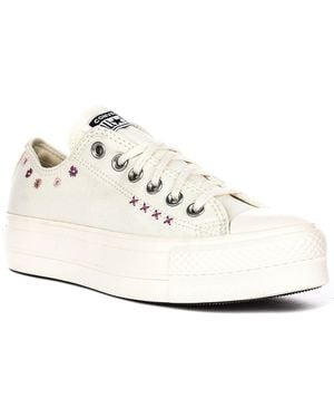 Converse A15008c Ct As Lift Floral Embroidery Trainers - Black