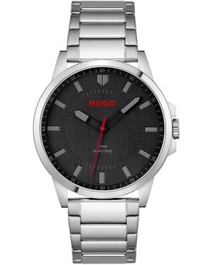 HUGO Analog Quarzuhr für mit Silbernes Edelstahlarmband - 1530246 - Mehrfarbig