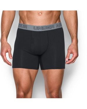 Under Armour S Cotton 3 Pack Boxer Briefs Black M - Blue