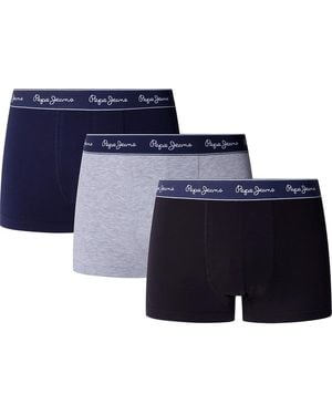 Pepe Jeans Pepe Solid TK 3P Boxer da Uomo - Blu
