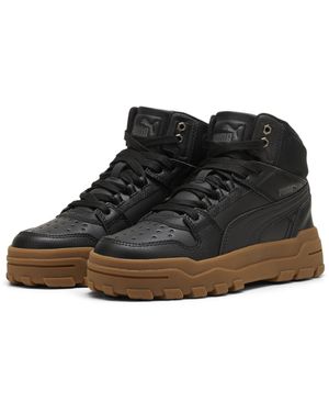 PUMA Sneakers Rebound Abrupt per Ragazzi 38.5 Black Shadow Gray Gum Beige - Nero