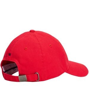 Tommy Hilfiger Gorra Hombre Flag Soft Panel de algodón - Rojo