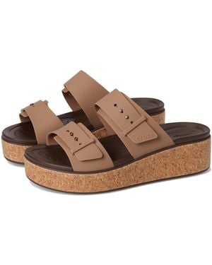 Crocs™ S Brooklyn Cork Buckle Sandals Milk Chocolate 4 Medium - Brown