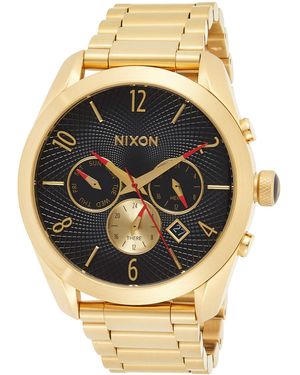 Nixon Armbanduhr Bullet All Gold / Black Chronograph Quarz Edelstahl A366510-00 - Mettallic