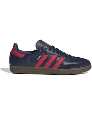 adidas Samba Club Shoes S Trainers Indigo/ruby/gum 10 Uk - Blue