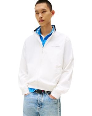 Tommy Hilfiger Uomo Giacca a Vento Essential con Colletto alla Coreana - Bianco