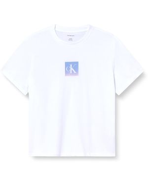 Calvin Klein Jeans Ss Classic Fit Tee Lv047c864g Grafische T-shirts - Wit