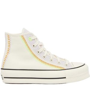 Converse Chuck Taylor All Star Lift Hi - Women's (a06009c, Egret/thriftshop), Egret/thriftshop, 7.5 - White