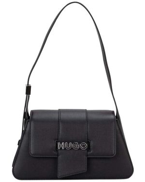 HUGO Mel Flap Sh. Bag L Hobo - Black