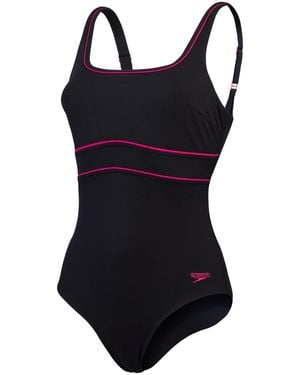 Speedo Shaping Contour Swimsuit Swimming Costume Black Size 42