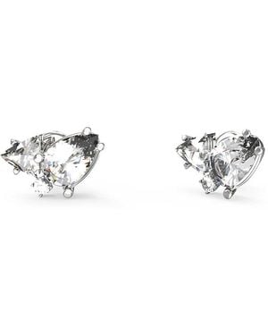 Guess Earrings From The Wonderlights Collection. Multi Crystal Studs 14 Mm Stainless Steel Material In Silver Colour. - Metallic