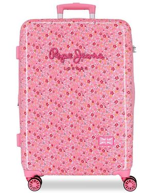 Pepe Jeans Alenka Rose Mittelgroßer Koffer - Pink