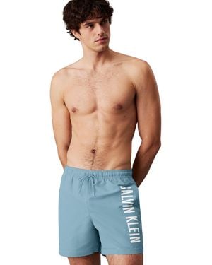 Calvin Klein 's Medium Drawstring Swim Shorts - Blue