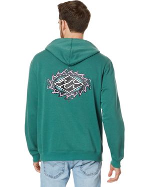 Billabong Short Sands Pullover Graphic Sweatshirt Hooded - Green