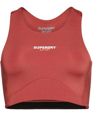 Superdry CORE ACTIVE BRA WS311591A Marsala Brown 16 DAMEN - Rot