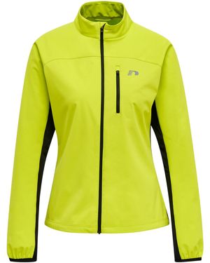 Hummel Newline Sportjacke schwarz/Limette S - Grün