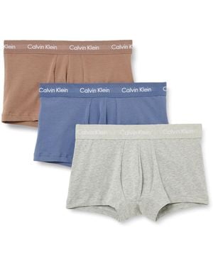 Calvin Klein Uomo Pantaloncini Boxer Vita Bassa Confezione da 3 Intimo - Blu