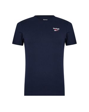 Reebok Logo Identity sul Petto Sinistro T-Shirt - Blu