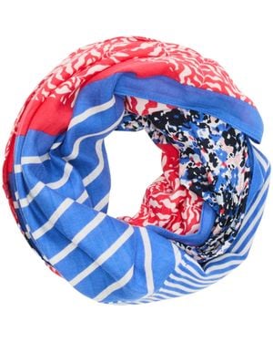 S.oliver Loop-Schal mit All-over-Muster - Blau