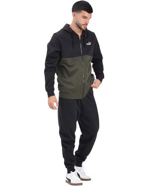 PUMA Tuta da Uomo con Cappuccio e Zip Nera Taglia L Codice 692158-70 - Nero