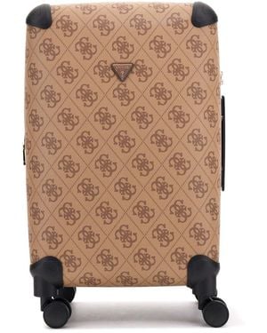 Guess Valise 22 in 8-Wheeler Latte Logo/Brown Marron Clair