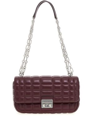 Michael Kors LG CONV CHAIN SHLDR OXBLOOD ONE SIZE - Morado