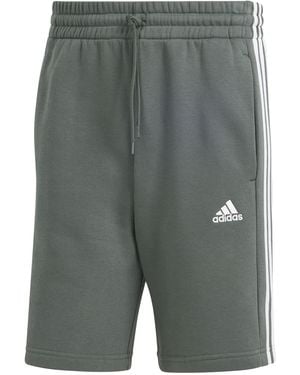 adidas Essentials Fleece 3-stripes Shorts - Grijs