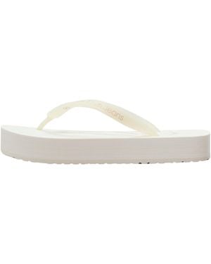 Calvin Klein Jeans Donna Infradito Beach Sandal con Zeppa - Nero