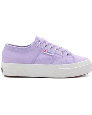 Superga S/ladies 2740 Lace Up Platforms - Purple