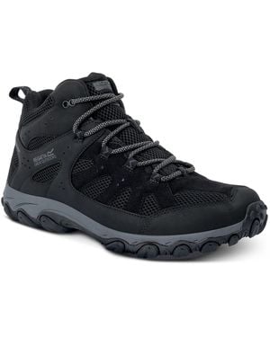 Regatta Hombre Edgepoint IV Mid Walking botines agua resistente Cushioned Hiking Footwear - Negro