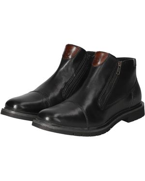 Bugatti Ankleboot mit Komfortweite und Doppelzipper - Nero