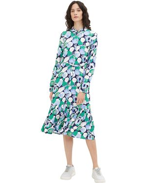Tom Tailor 1036846 Kleid mit Muster - Blau