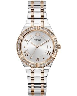 Guess Silver Tone/rose Gold Tone Silver Dial Silver Tone/rose Gold Tone - Metallic