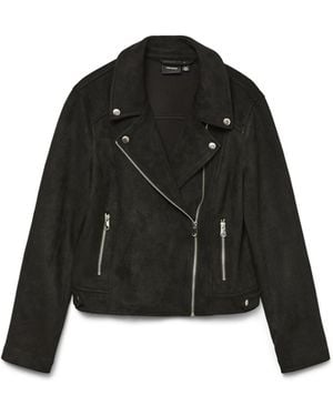 Vero Moda Vmjose Ss24 Short Faux Suede Jacket Giacca - Nero