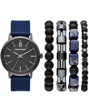 Skechers Analog Quarz Uhr mit Silikon Armband SR9123 - Blau