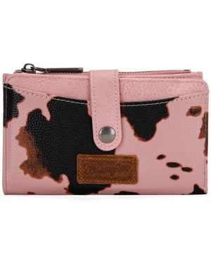 Wrangler Portafogli per le donne Slim Bifold Porta carte di credito - Rosa